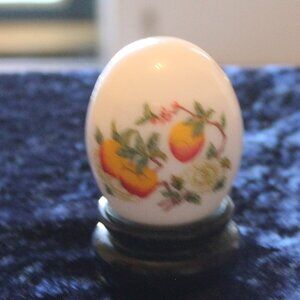 Vintage Avon Decanter - Egg Peach and Floral Design